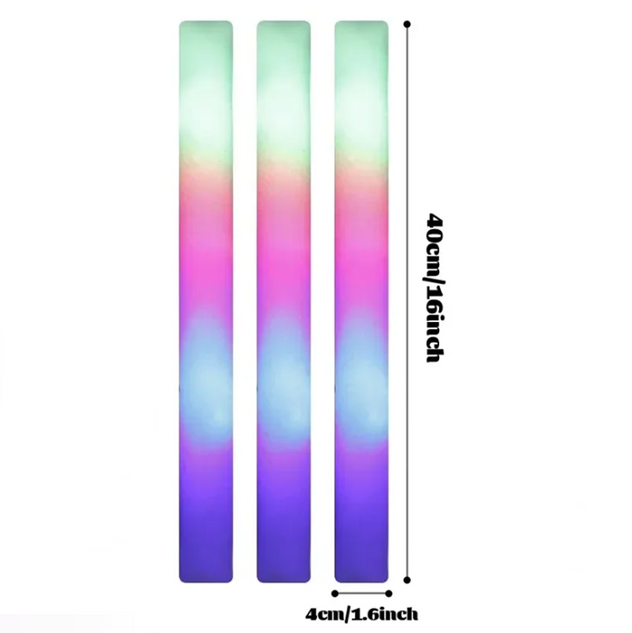 Vibe Geeks 8/10/15/20Pcs Colour-Ful Led Glow Foam Sticks