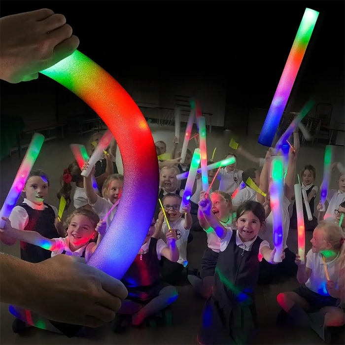 Vibe Geeks 8/10/15/20Pcs Colour-Ful Led Glow Foam Sticks