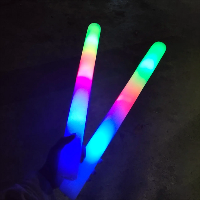 Vibe Geeks 8/10/15/20Pcs Colour-Ful Led Glow Foam Sticks