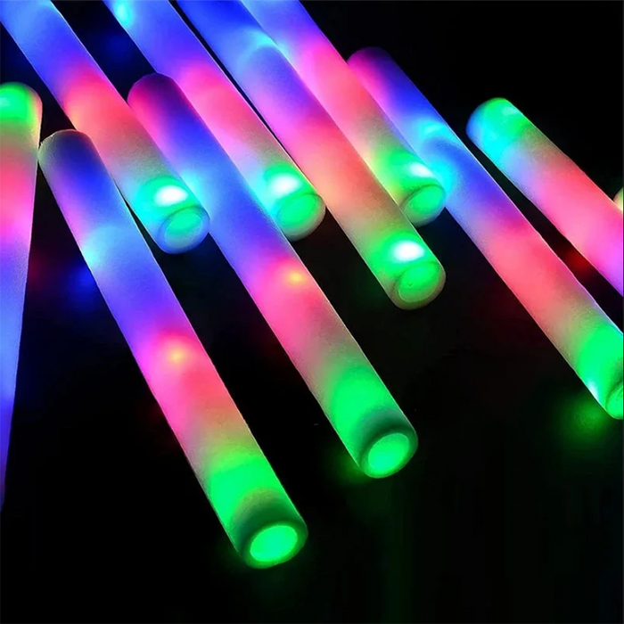 Vibe Geeks 8/10/15/20Pcs Colour-Ful Led Glow Foam Sticks