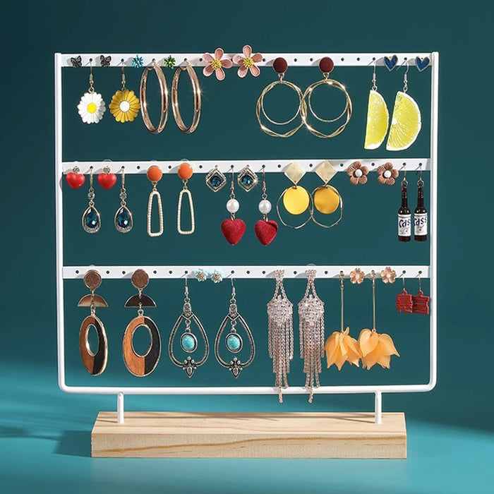 Vibe Geeks Metal 3 Layers Jewelry Storage Earring Display Holder