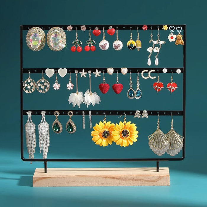 Vibe Geeks Metal 3 Layers Jewelry Storage Earring Display Holder