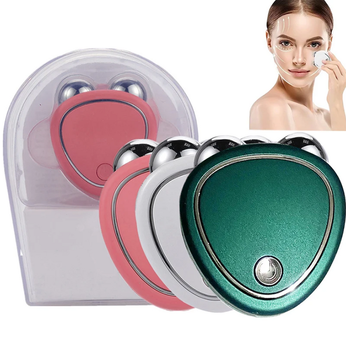 Vibe Geeks Ems Face Lifting Microcurrent Roller Skin Tightening Massager