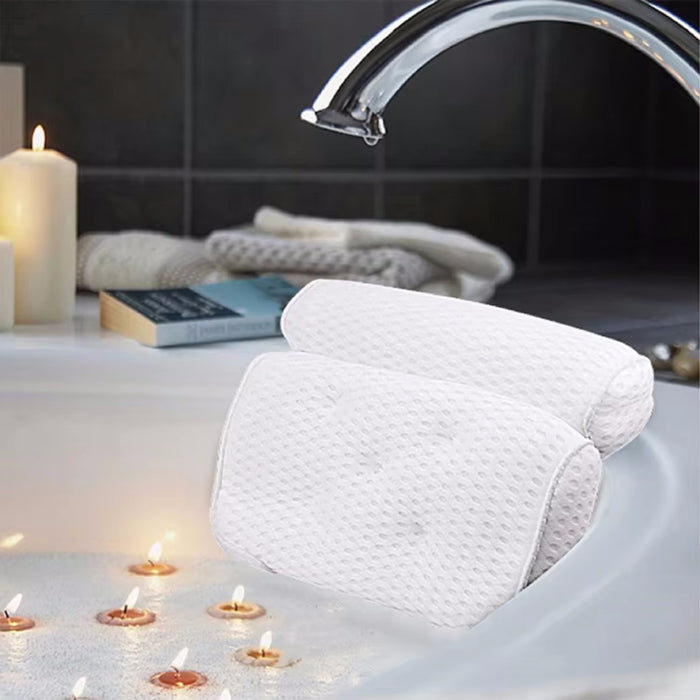 Vibe Geeks Non-Slip Suction Cups Air Mesh Bath Pillow For Bathtub