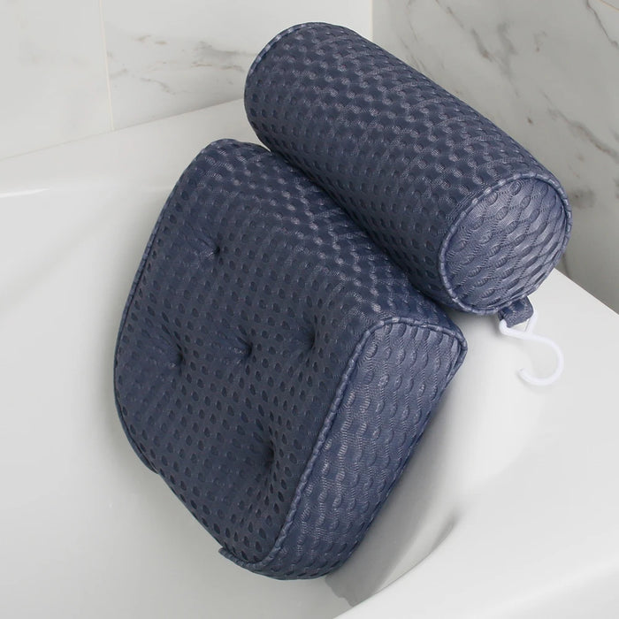 Vibe Geeks Non-Slip Suction Cups Air Mesh Bath Pillow For Bathtub