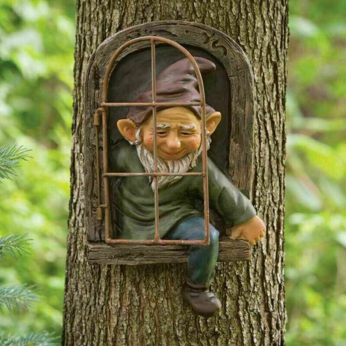 Vibe Geeks Garden Statue Elf Go Out Tree Hug Porch Decoration