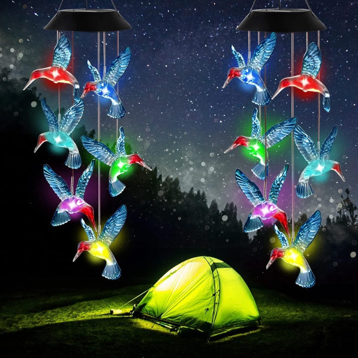 Vibe Geeks Solar Power Wind Chimes And Pendants For Courtyard And Outdoor