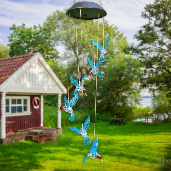 Vibe Geeks Solar Power Wind Chimes And Pendants For Courtyard And Outdoor