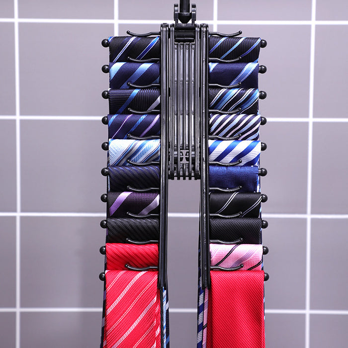 Vibe Geeks 360 Degree Rotating Household Adjustable Tie Storage Rack