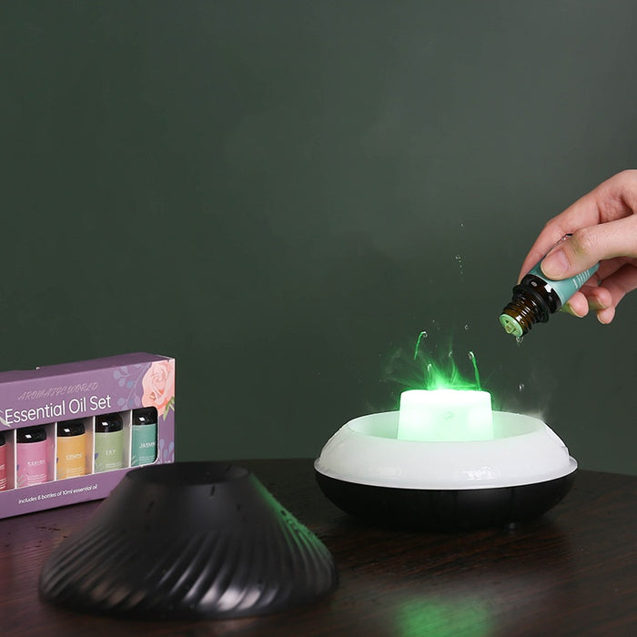 Vibe Geeks Colour Flame Volcanic Aroma Diffuser Essential Oil Lamp