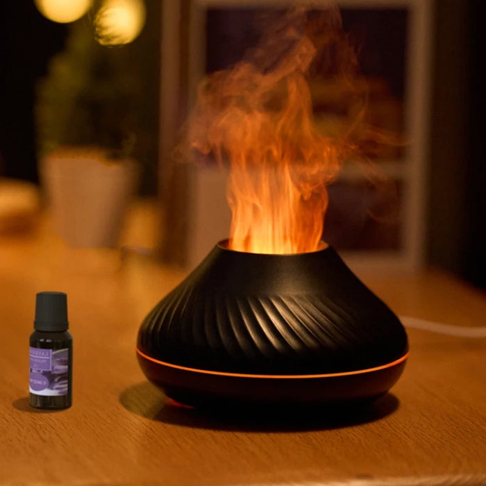 Vibe Geeks Colour Flame Volcanic Aroma Diffuser Essential Oil Lamp