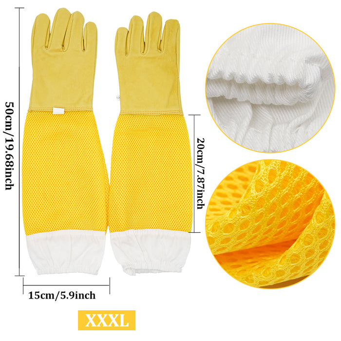 Vibe Geeks Anti-Bee Apiculture Gloves With Ventilated Sleeves