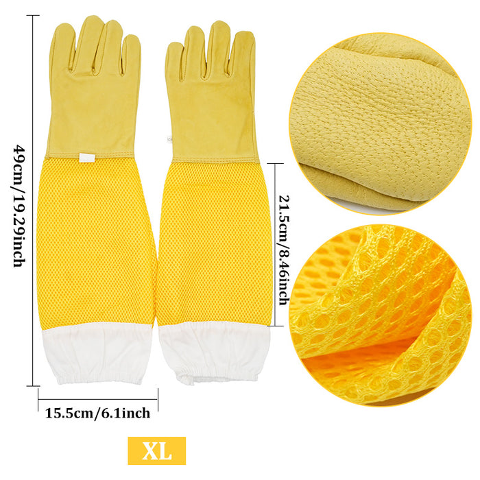 Vibe Geeks Anti-Bee Apiculture Gloves With Ventilated Sleeves