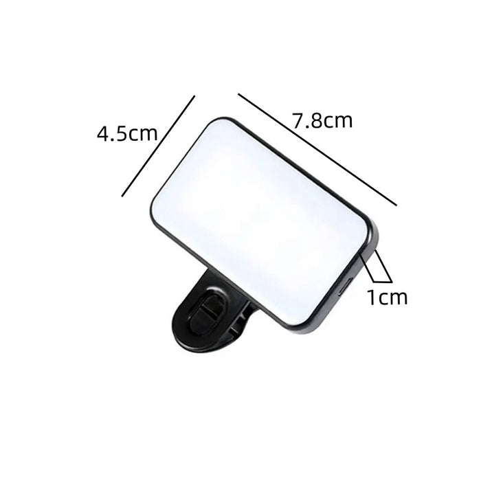 Vibe Geeks Rechargeable Adjustable Brightness Clip On Mini Selfie Fill Light