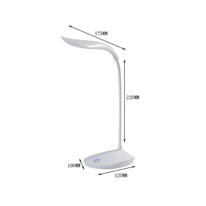 Vibe Geeks Dormitory Reading Led Lamp Three Gears Touch Dimmer Lamp