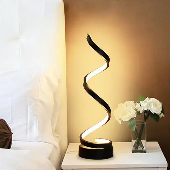 Vibe Geeks Modern Spiral Dimmable Led Table Lamp