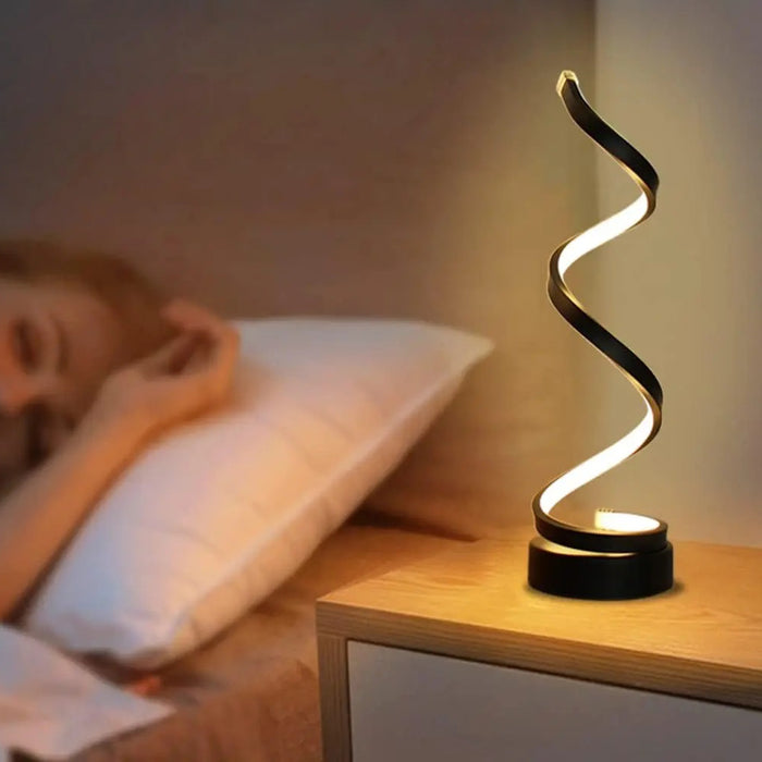 Vibe Geeks Modern Spiral Dimmable Led Table Lamp