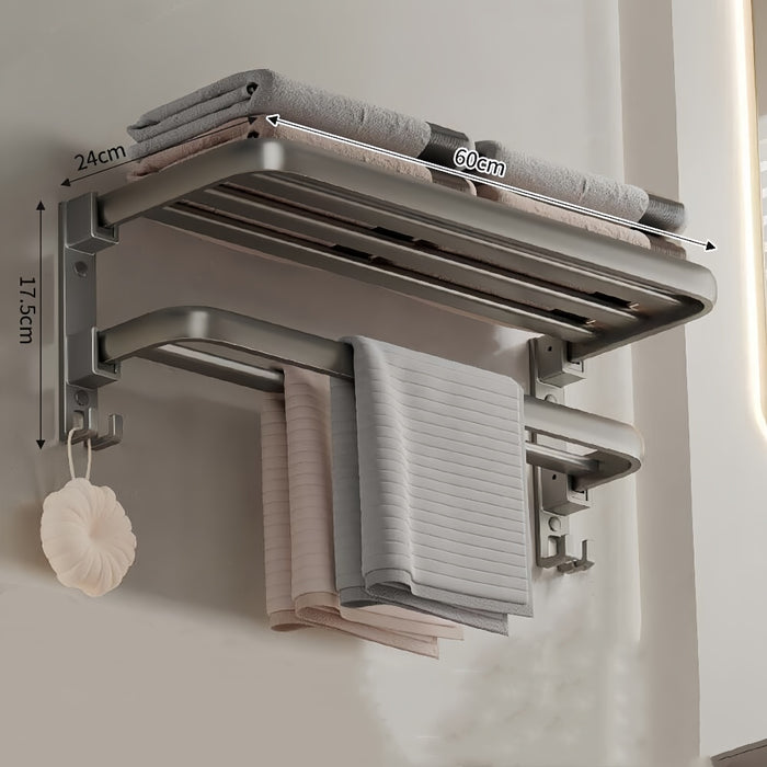 60Cm Foldable Wall Mounted Towel Rack