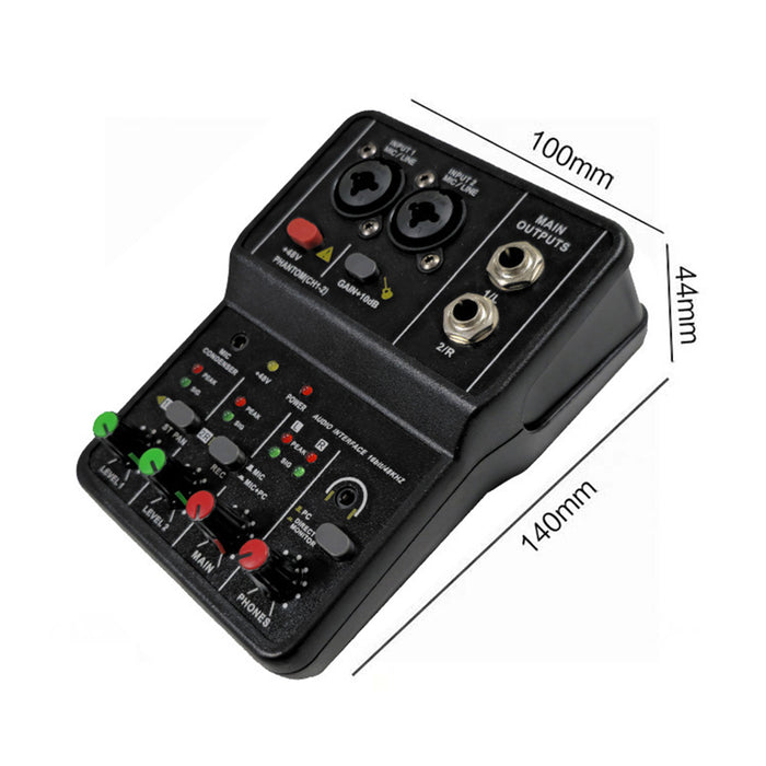 Vibe Geeks Portable Audio Interface & Usb Mixer