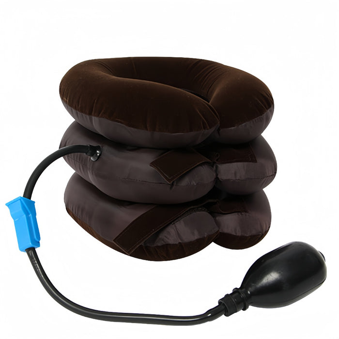 Vibe Geeks 3 Layers Neck Corrector Air Inflatable Cervical Vertebra Traction Soft Brace Pillow