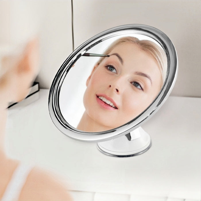 Vibe Geeks 360 Rotating Shower Round Fogless Makeup Mirror With Suction Cup