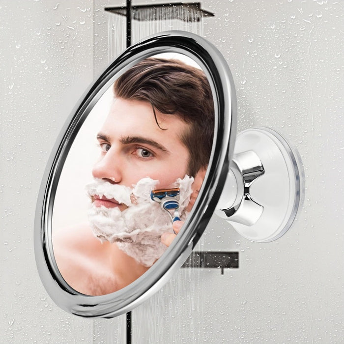 Vibe Geeks 360 Rotating Shower Round Fogless Makeup Mirror With Suction Cup