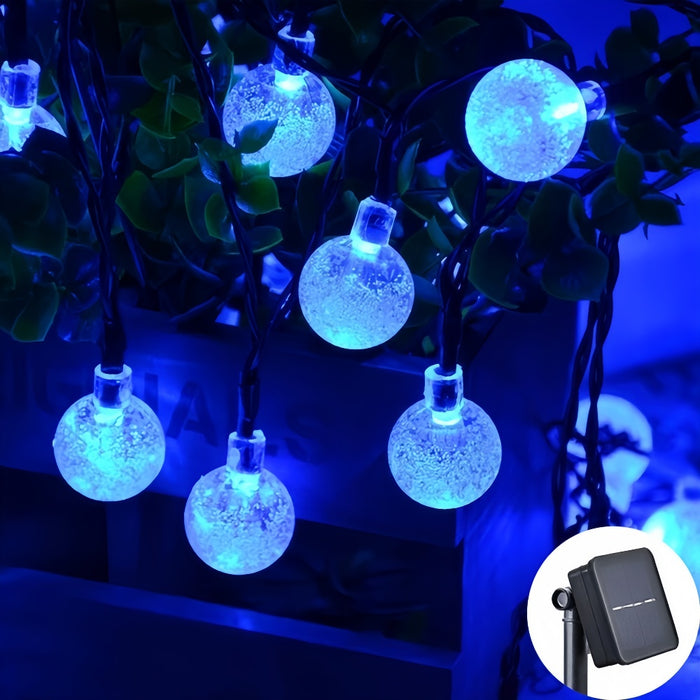 Vibe Geeks Led Solar Crystal Globe String Lights