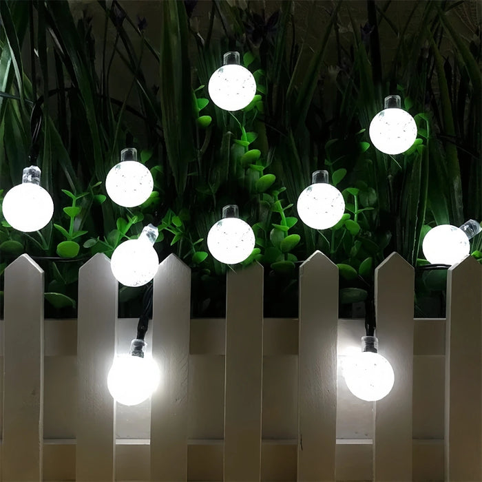 Vibe Geeks Led Solar Crystal Globe String Lights