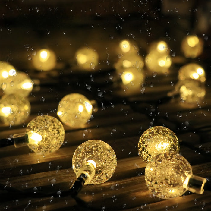 Vibe Geeks Led Solar Crystal Globe String Lights