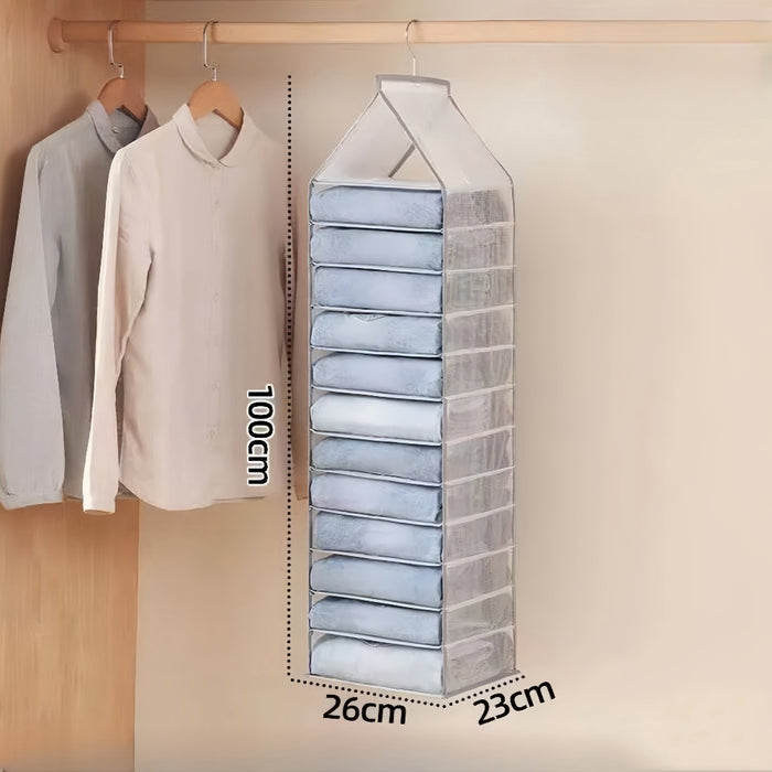 Vibe Geeks Wardrobe Hanging Storage Bag Cabinet Organizer