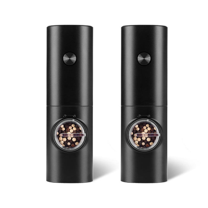 Vibe Geeks Coarseness Adjustable Refillable Electric Salt And Pepper Grinder