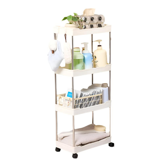 Vibe Geeks Multi-Purpose Portable Bathroom Storage Rack On Wheels