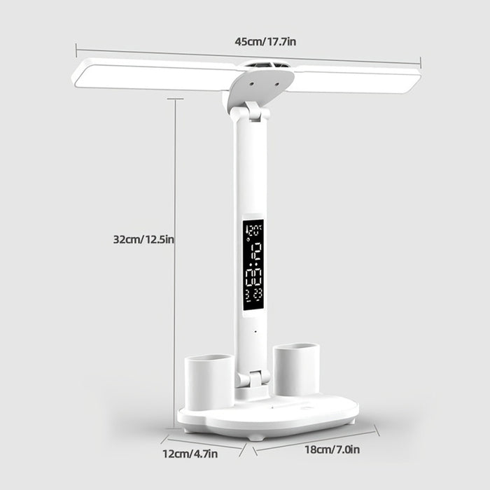 Vibe Geeks 2 Heads 180 Rotate Foldable Eye Protection Desktop Reading Night Lights