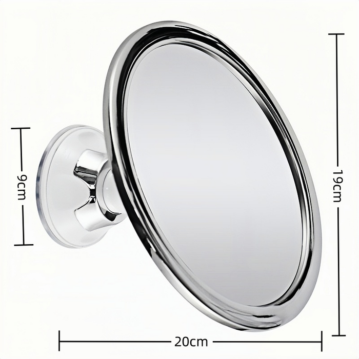 Vibe Geeks 360 Rotating Shower Round Fogless Makeup Mirror With Suction Cup