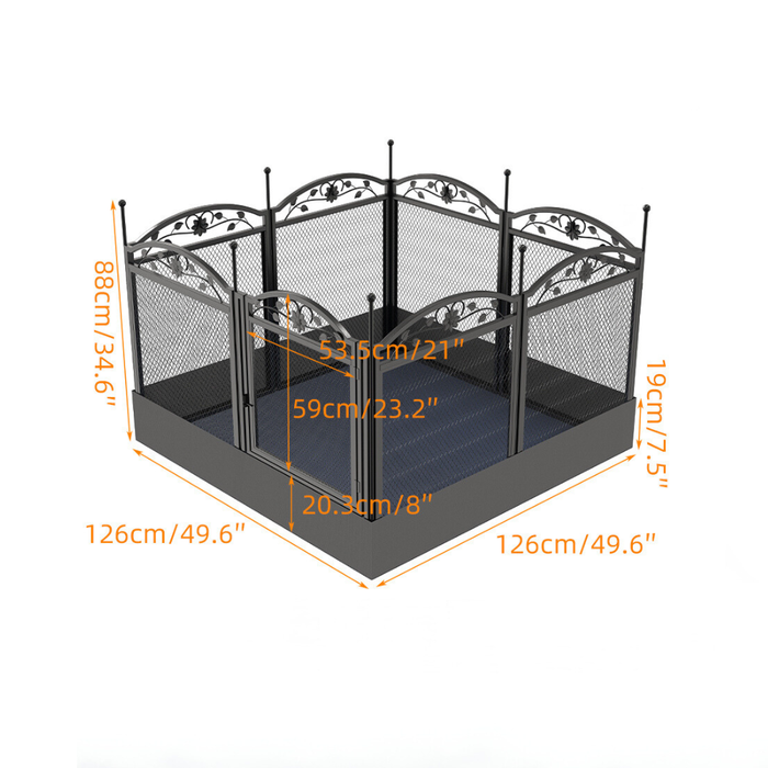 Vibe Geeks Detachable Dog Playpen Fence Puppy Kennel Cage With Waterproof Fertility Pad