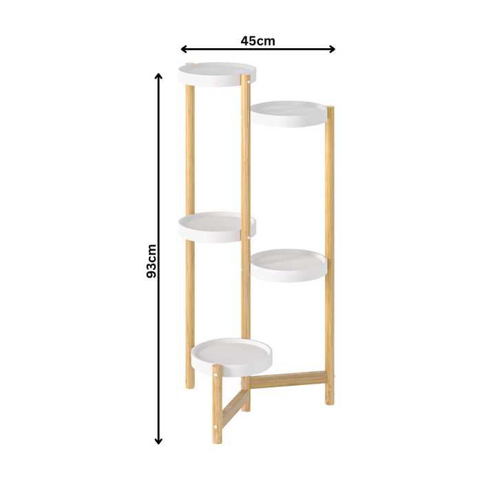 Vibe Geeks 5 Tier Tall Corner Plant Stand Holder And Display Rack