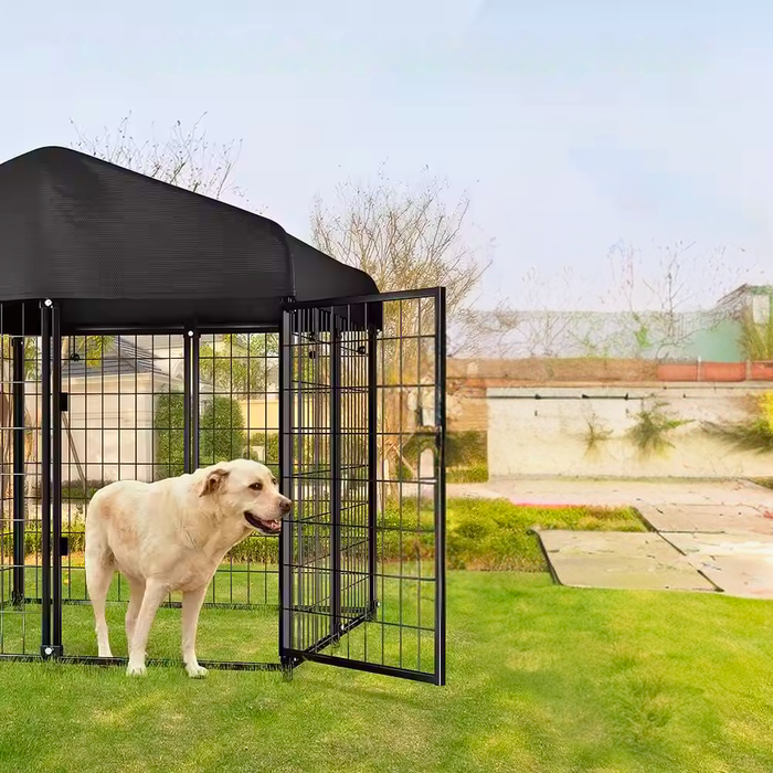 Vibe Geeks Outdoor Dogs Welded Wire Kennels And Runs Crates For Yard