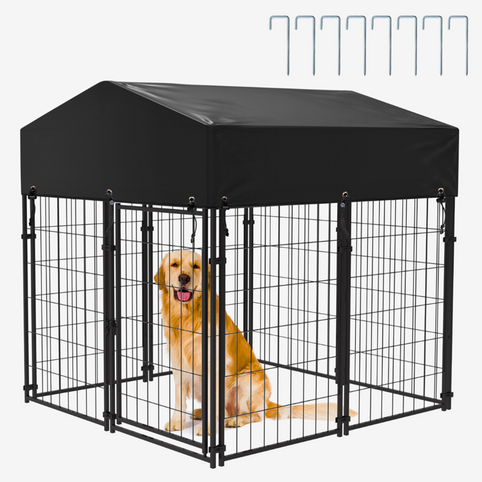 Vibe Geeks Outdoor Dogs Welded Wire Kennels And Runs Crates For Yard