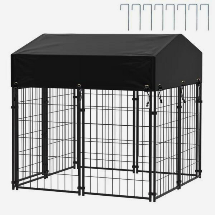 Vibe Geeks Outdoor Dogs Welded Wire Kennels And Runs Crates For Yard