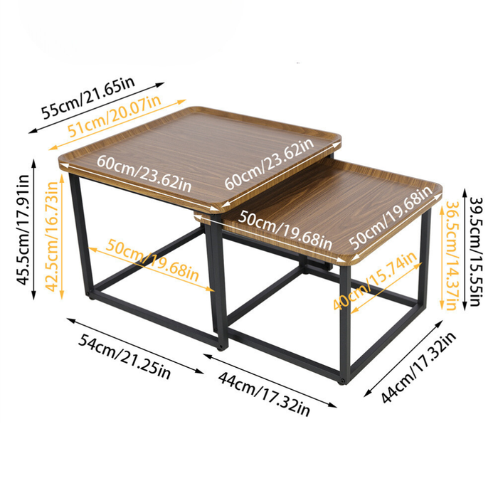 Vibe Geeks Modern Irregular Drop-Shaped Coffee Table Set