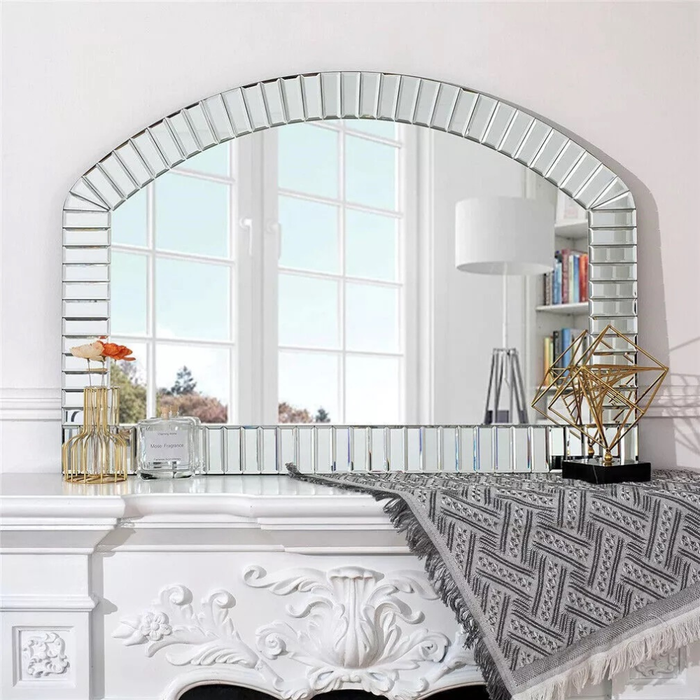 Vibe Geeks Large Beveled Glass Wall Mirror