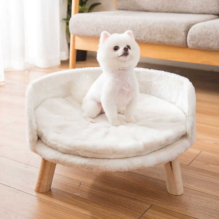 Vibe Geeks Plush Luxury Cat Bed With Cozy Cushion Pad