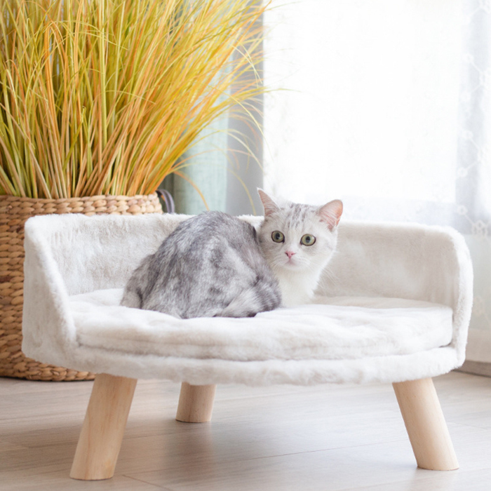 Vibe Geeks Plush Luxury Cat Bed With Cozy Cushion Pad