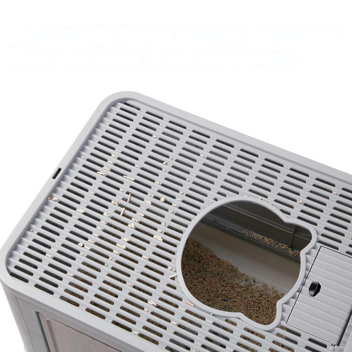 Vibe Geeks Stylish Cat Litter Box Enclosure With Portable Scoop Drawer