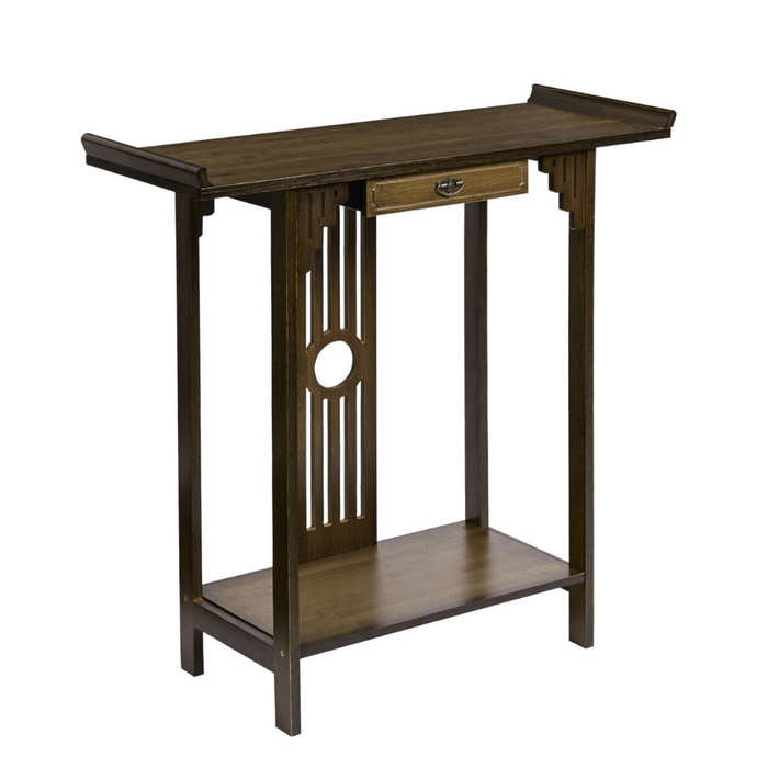 Vibe Geeks Elegant Wood Entryway Console Table With Drawer And Shelf