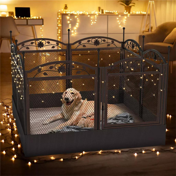 Vibe Geeks 8-Panel Diy Heavy Duty Dog Playpen With Waterproof Pad