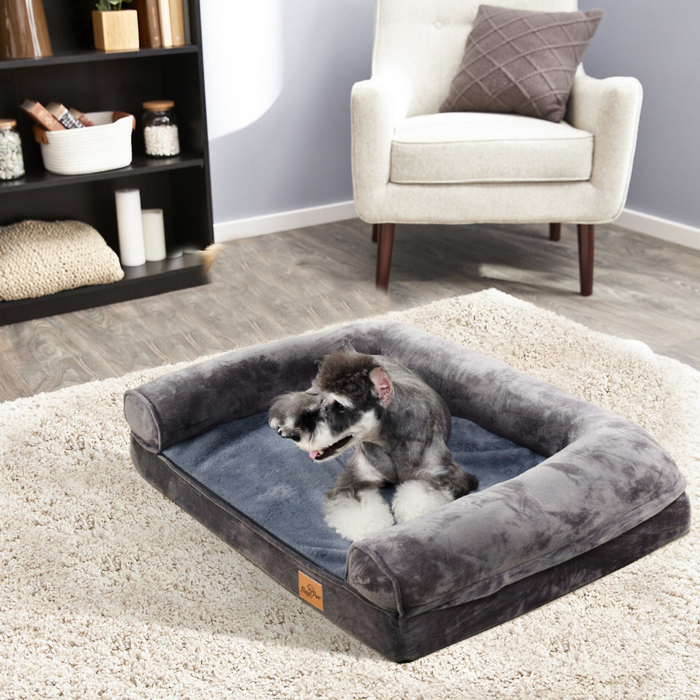 Vibe Geeks Cozy Extra Large Dog Bed With Waterproof Cover And Bolster