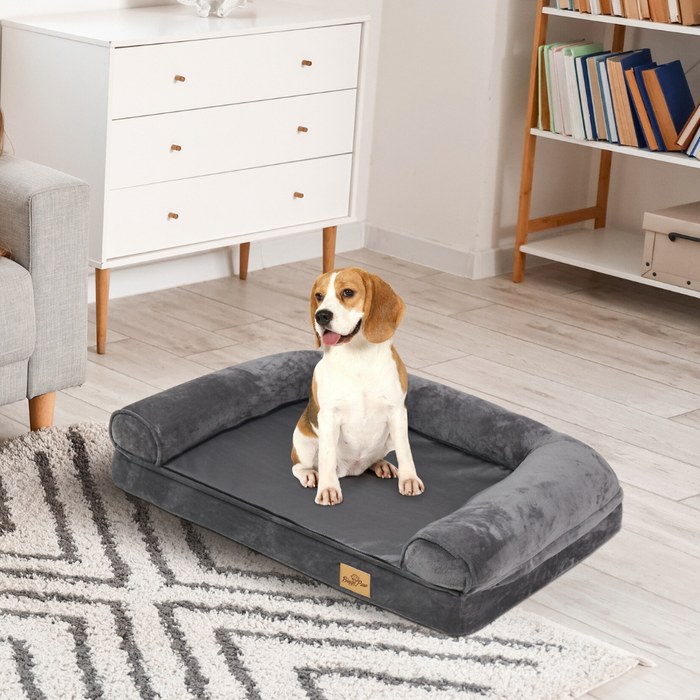 Vibe Geeks Cozy Extra Large Dog Bed With Waterproof Cover And Bolster