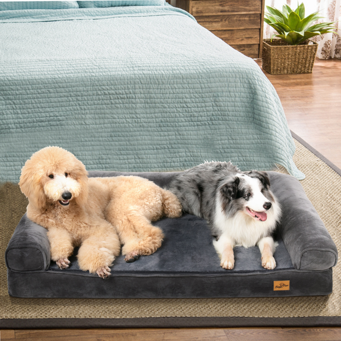 Vibe Geeks Cozy Extra Large Dog Bed With Waterproof Cover And Bolster