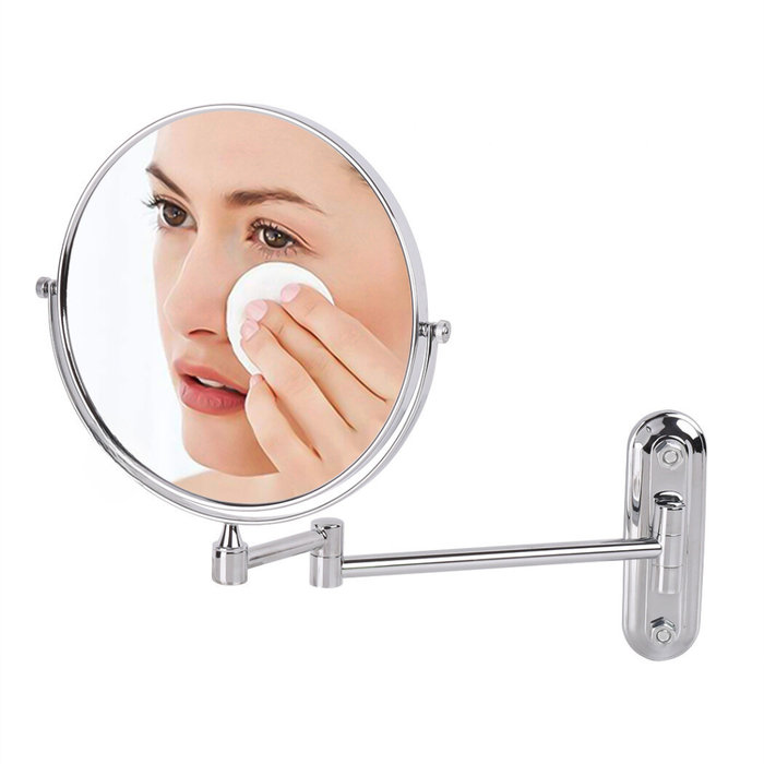 Vibe Geeks Double-Sided 5X/10X Magnifying Makeup Mirror With Swivel Arm For Optimal Viewing Angle